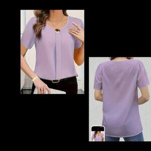 💜 Light Purple Blouse – Size Large 💜